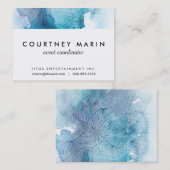 Watercolor bewegt Ozeanblaulila gemalt wellenartig Visitenkarte (Vorne/Hinten)