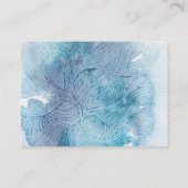 Watercolor bewegt Ozeanblaulila gemalt wellenartig Visitenkarte (Rückseite)