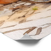 Watercolor Bicycle Art Poster (Ecke)