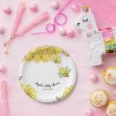 Watercolor-Bienen-Baby-Show-Party-Papier-Teller Pappteller (Party)