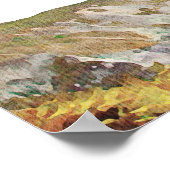 Watercolor Big Sur California Küste Willkommen Zei Poster (Ecke)