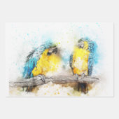 Watercolor Bird 5 Decoute Kunst, Dichtung und Musi Geschenkpapier Set (Vorderseite 2)