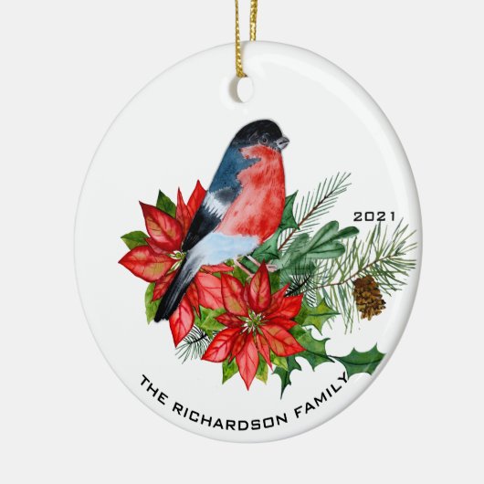 Watercolor Bird Keramik Ornament (Links)