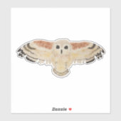 Watercolor Bird Marsh Owl Aufkleber (Blatt)