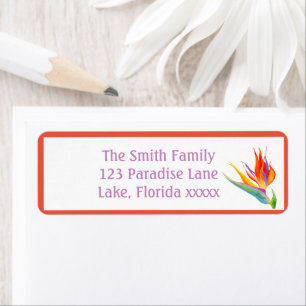 Watercolor Bird of Paradise Address Labels