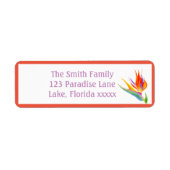 Watercolor Bird of Paradise Address Labels (Vorne)