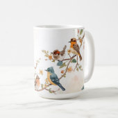 Watercolor Birds in Bloom Kaffeetasse (VorderseiteRechts)