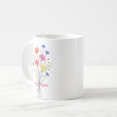 Watercolor Birth Flower Carnation Personalized Mug Kaffeetasse (Vorderseite Links)