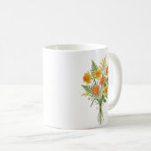 Watercolor Birth Flower Daffodil Personalized Mug Kaffeetasse (VorderseiteRechts)