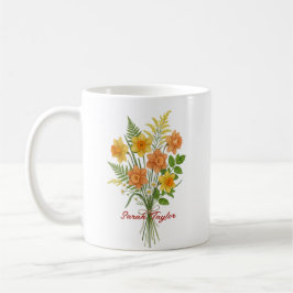 Watercolor Birth Flower Daffodil Personalized Mug Kaffeetasse