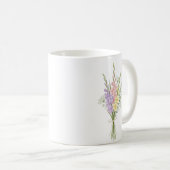 Watercolor Birth Flower Larkspur Custom Kaffeetasse (VorderseiteRechts)