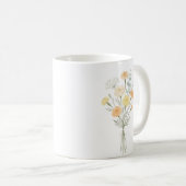 Watercolor Birth Flower Marigold Custom Kaffeetasse (VorderseiteRechts)