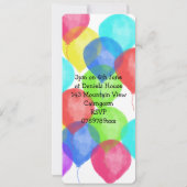 Watercolor Birthday Balloon Party Einladung (Rückseite)