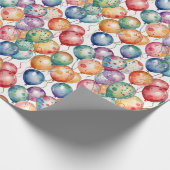 Watercolor Birthday Balloons Geschenkpapier (Ecke)