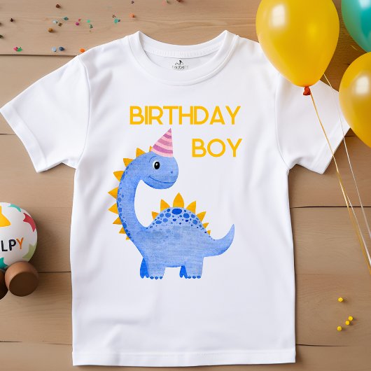 Watercolor Birthday Boy Dino T-Shirt