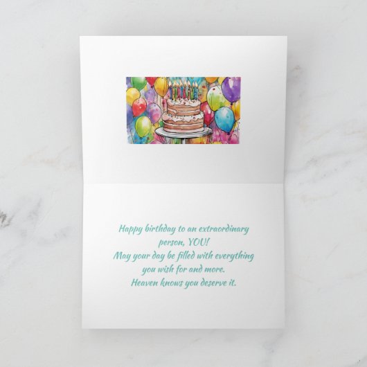 WATERCOLOR BIRTHDAY CARD DANKESKARTE (Innenseite)