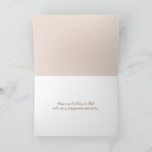 Watercolor Birthday Highland Cow Karte (Innenseite)