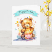 Watercolor Birthday Karte (Gelbe Blume)
