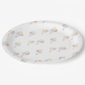 Watercolor Birthday Party Balloons Pappteller (Schrägansicht)