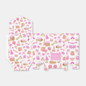 Watercolor Birthday Pink Muster Vielen Dank Geschenkschachtel (Ungefaltet)