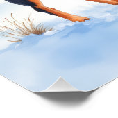 Watercolor Black and Tan Coonhound Forest Trail Poster (Ecke)