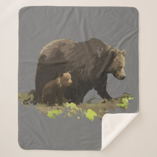 Watercolor Black Bears Wildlife Nature Graphic Art Sherpadecke