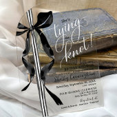Watercolor Black Bow Tying The Knot Bridal Shower Acryleinladungen
