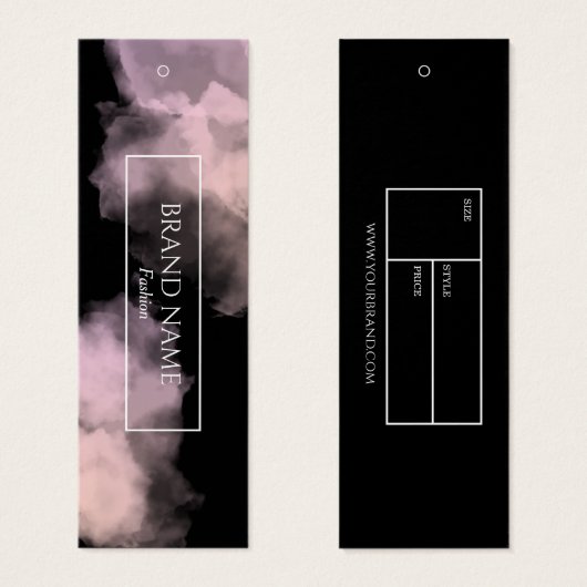 Watercolor Black Business Closing Anhänger (Vorne & Hinten)