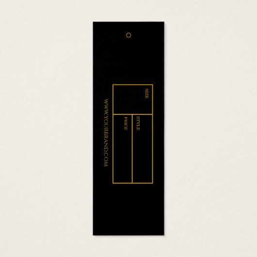 Watercolor Black Business Closing Anhänger | Gold (Rückseite)