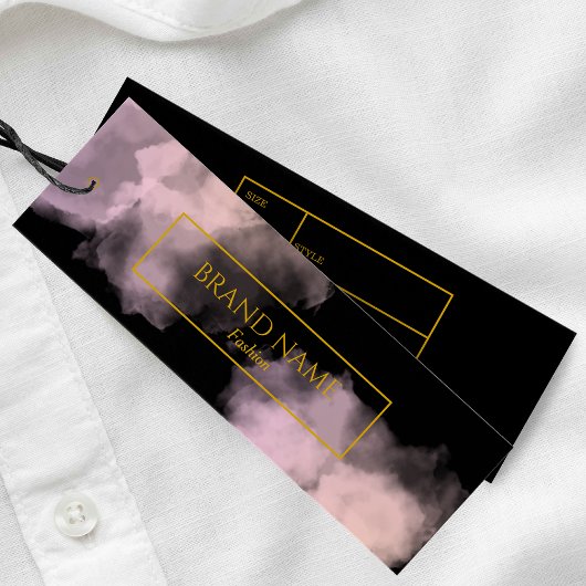 Watercolor Black Business Closing Anhänger | Gold