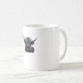 Watercolor Black Highland Cow Classic T - Shirt Kaffeetasse (VorderseiteRechts)