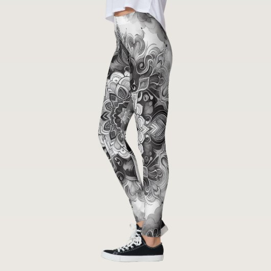 Watercolor black ink wash leggings (Links)