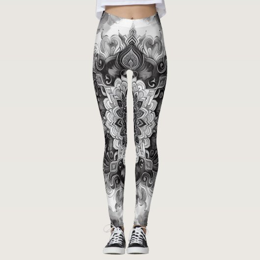 Watercolor black ink wash leggings (Vorderseite)