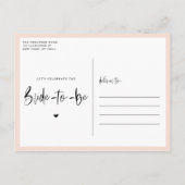 Watercolor Black Lace Lingerie Junggeselinnen-Absc Einladungspostkarte (Rückseite)