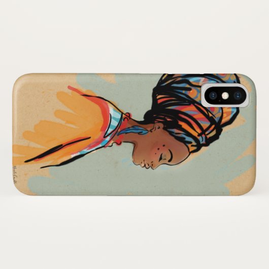 Watercolor Black Queen Phone Case (Rückseite (Horizontal))