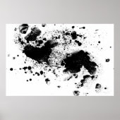 Watercolor Black'n'White Paint Spritzer Poster (Vorne)