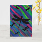 Watercolor-Blank-Gruß der Dragonfly Karte (Gelbe Blume)