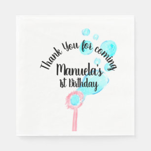 Watercolor-Blasenstab Pop Pop Pop Geburtstag Serviette