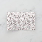 Watercolor-Blätter mit Giraffe dankt Ihnen Dankeskarte (Innenseite)