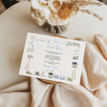 Watercolor Blau Elefant | Jungen-Baby-Party