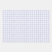 Watercolor Blau Gingham Geschenkpapier Set (Vorderseite 2)