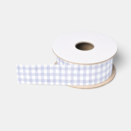 Watercolor Blau Gingham Ripsband