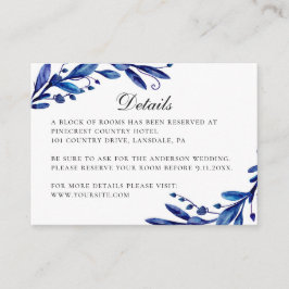 Watercolor blauer Blumenzauber - Details zur Winte Begleitkarte