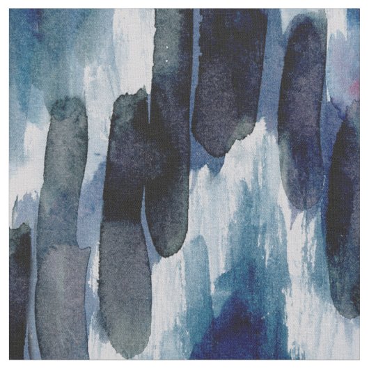 Watercolor blaues Zickzack Ikat Stoff (Nahaufnahme)