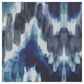 Watercolor blaues Zickzack Ikat Stoff (Muster)