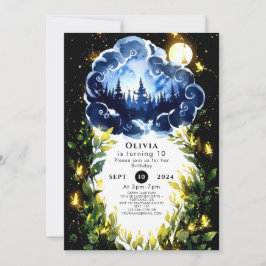 Watercolor Bliss Woodland Geburtstag Einladung