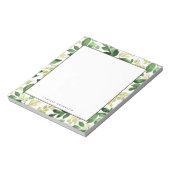 Watercolor Blossom Leaves Notizblock (Rotiert)