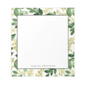 Watercolor Blossom Leaves Notizblock (Vorderseite)