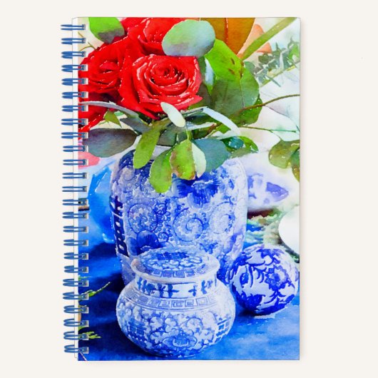 Watercolor Blue and White Chinoiserie Ginger Jar   Notizblock (Vorderseite)