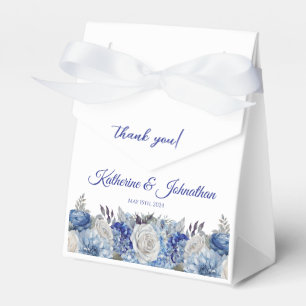 Watercolor Blue Blume Bouquet-Wedding Vielen Dank Geschenkschachtel